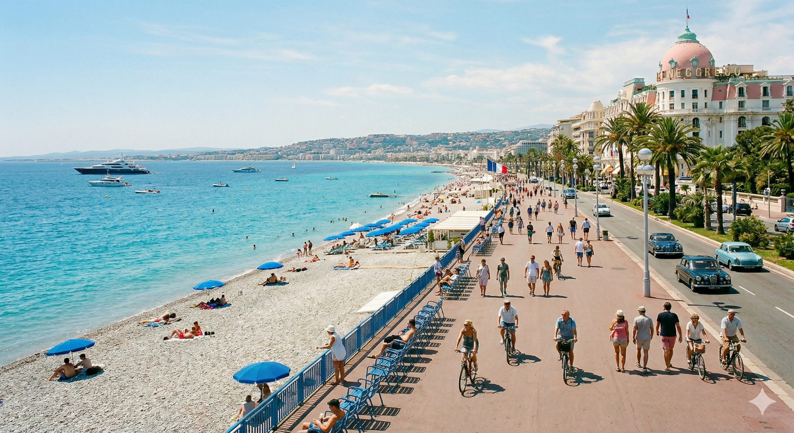 Vue sur la promenade des anglais