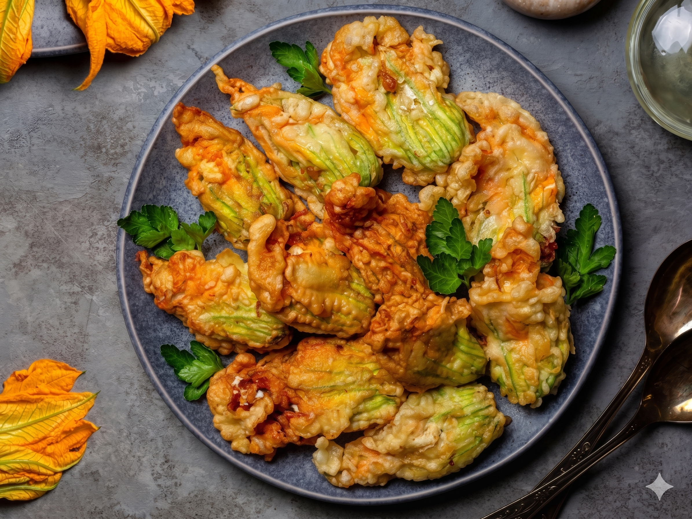 Beignet de fleurs de courgette